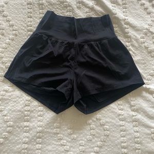 Black Halara Back Pocket 2 in 1 Gym Shorts
